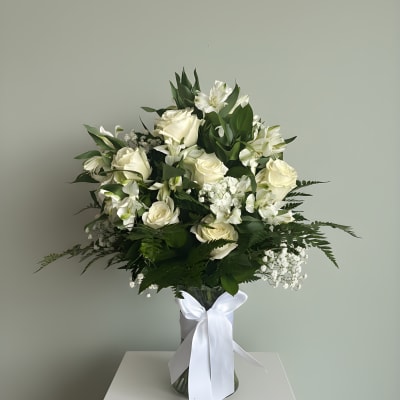 12 Rose & Astromelia Vase Arrangement