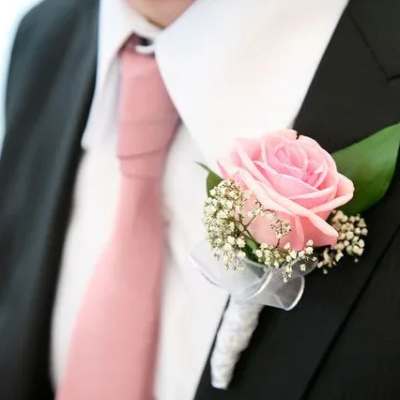 Pink Rose Boutonnière
