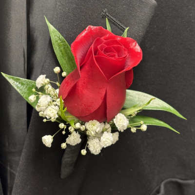 Red Rose Boutonnière
