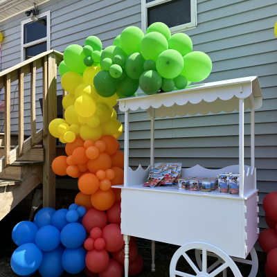 Flower cart balloon full coverage