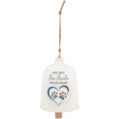 Pet Bell Chime - 'You Left Paw Prints'