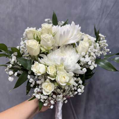 Mix white prom bouquet