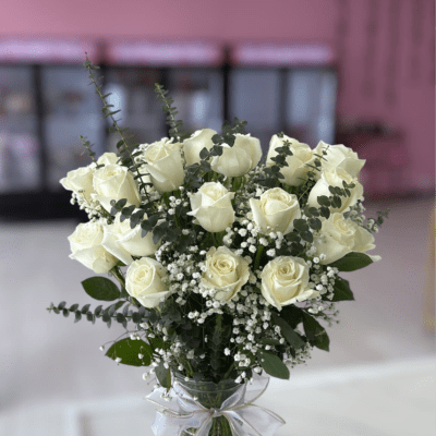Two Dozen White Roses
