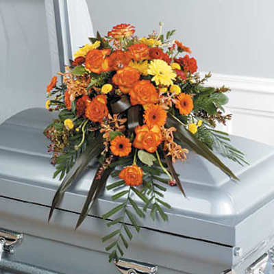 Triadic Half Couch Casket Spray