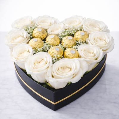 Lux rose box white
