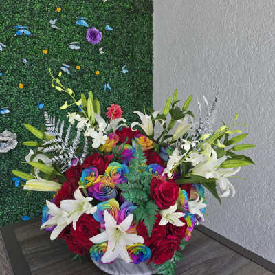 Multicolor Rose Arrangement