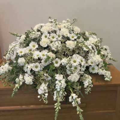 Ivory Field Casket Spray