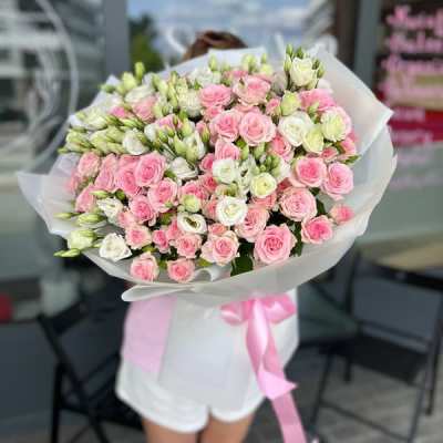 Blush Pink & White Rose Bouquet