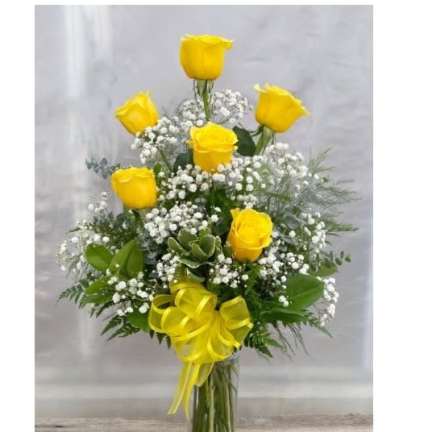 1/2 Dozen Yellow Roses