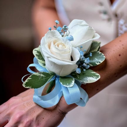 Columbia Blue Classic Corsage