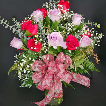 Sweet Devotion - 2 Dozen Red & Lavender Roses
