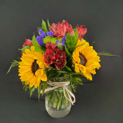 Summer Blooms Mason Jar