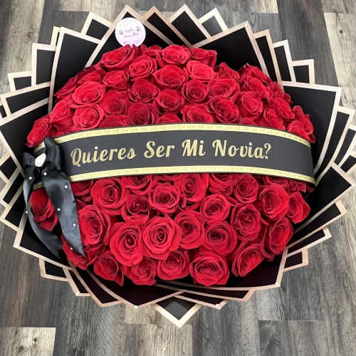 Ramo De 50 Rosas Rojas - Quieres Ser Mi Novia?