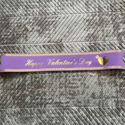 Happy Valentine’s Day Ribbon - Purple Color