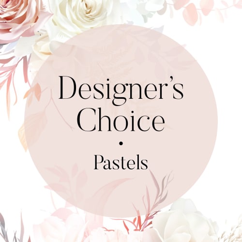 Pastel floral graphic with the words Designer's Choice Pastels