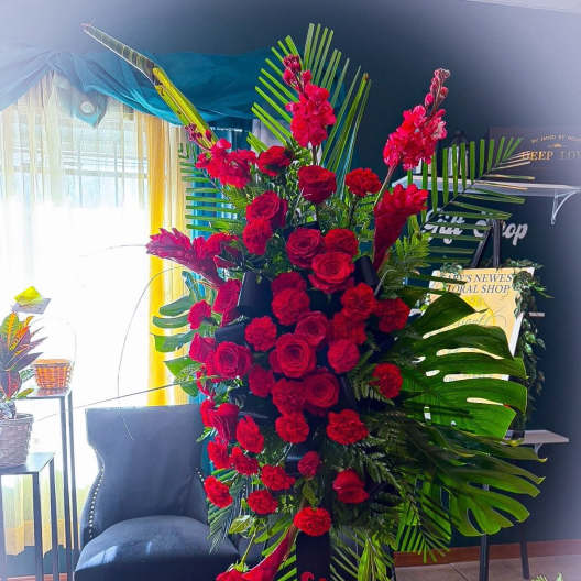 Crimson Tribute Standing Spray