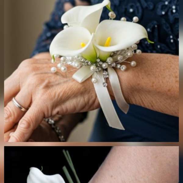 Calla Lilies Corsage - White