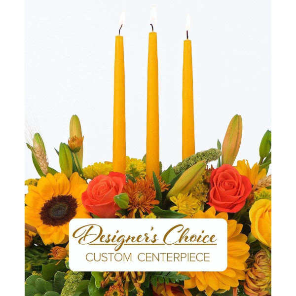 Custom Thanksgiving Centerpiece With Candle