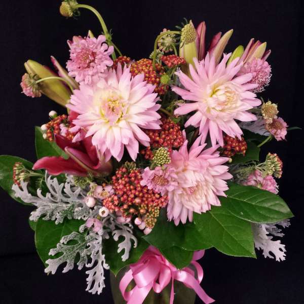 Spring Mix Dahlia small vase