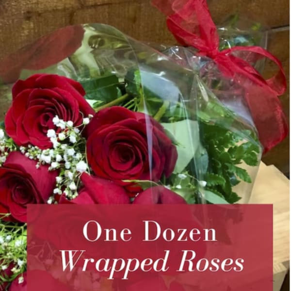 1 Dozen Wrapped Roses. ( Red , and Lavender, Hot pink, Pink )