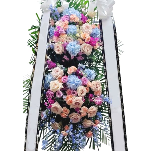 Luxury 2-tier wreath standing spary