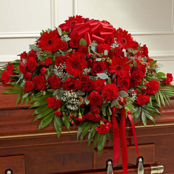 Mix flowers casket spray