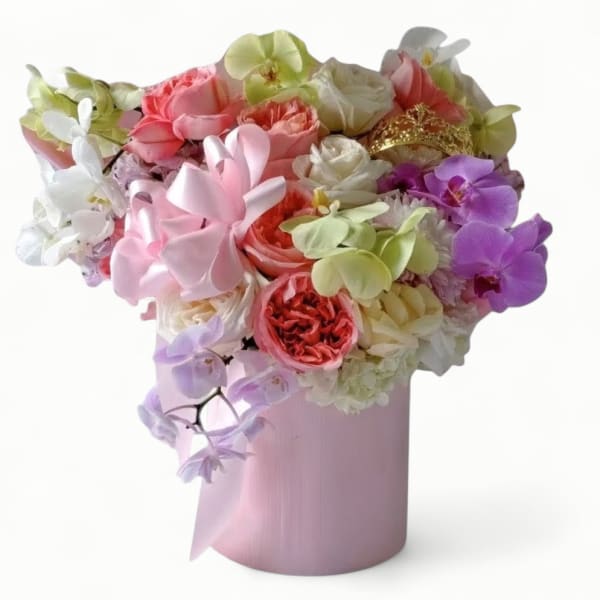 Happy Birthday Rose Hat Box