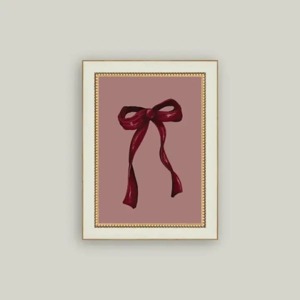 Petal Lane Bow Framed Artwork