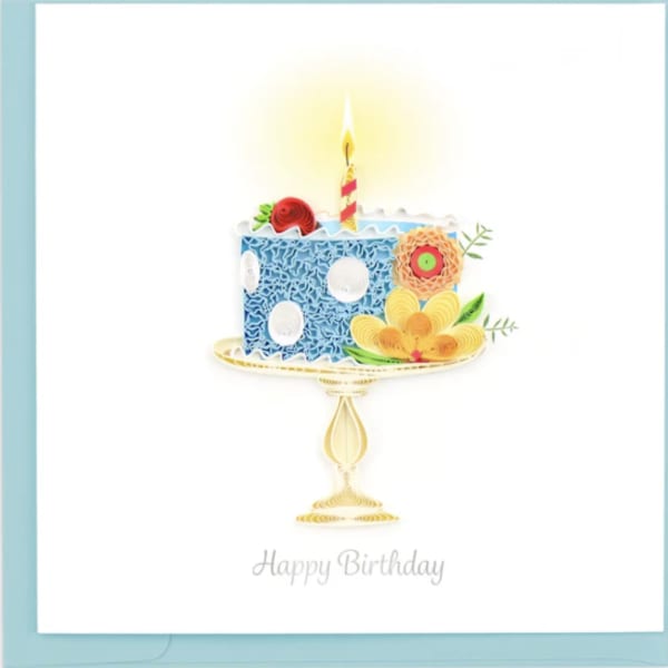 Whimsical Birthday Cake Greeting Card