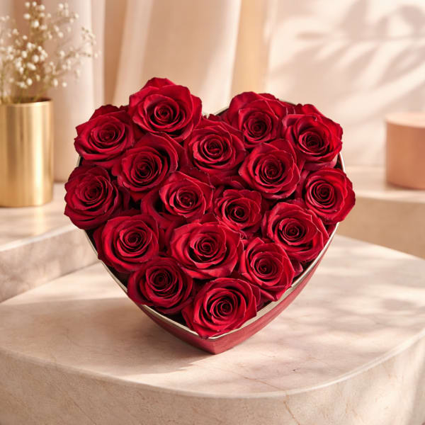 Rose Heart Flower Arrangement