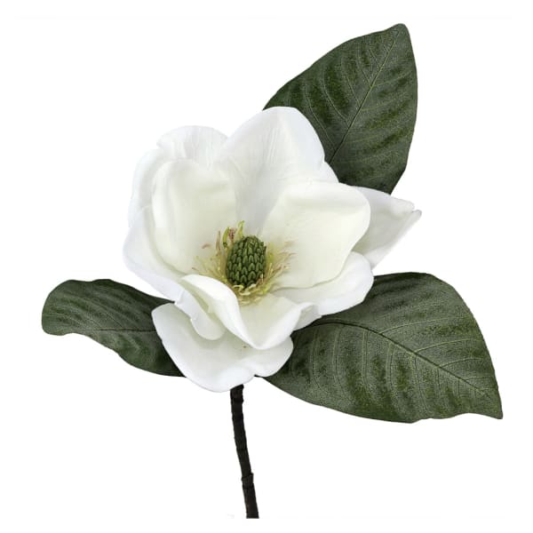 15" Velvet Winter Magnolia Stem
