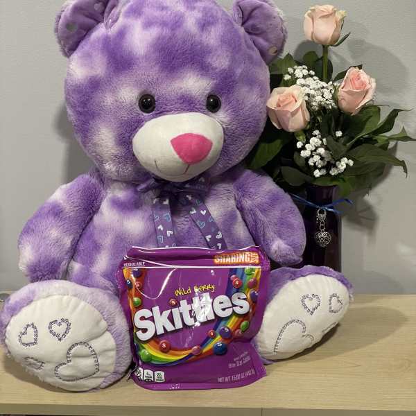 Pink Roses & Purple Bear Trio