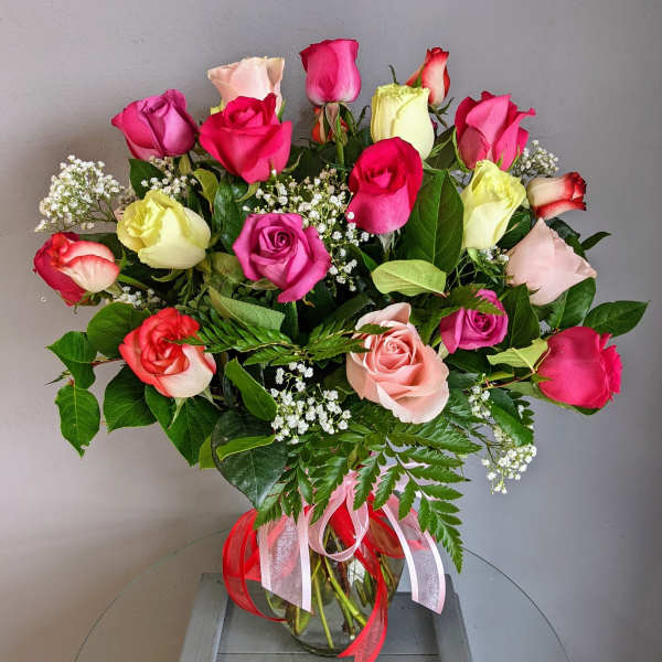 2 Dozen Mixed Colored Roses