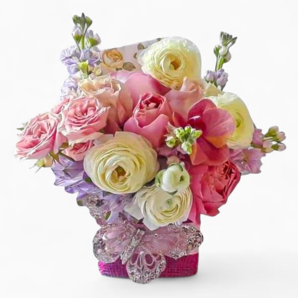 Pink And White Rose And Orchid Beauty Designer's Choice