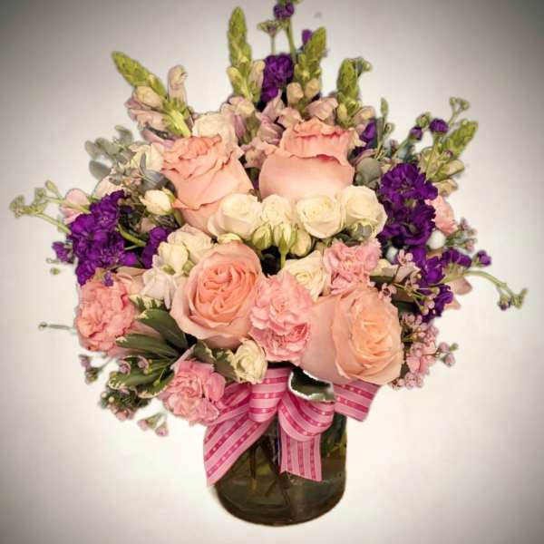 Peach & Purple Bloom Jar