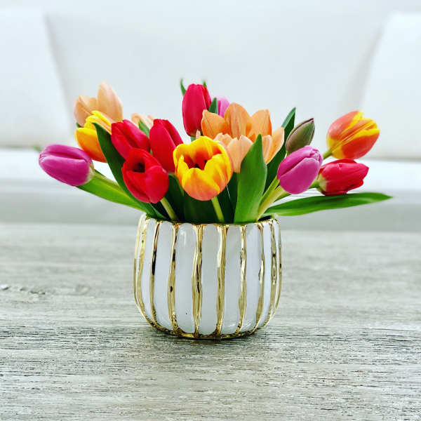 Bright Tulips in a ceramic vase ™