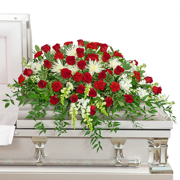 Serene Sanctuary Casket Spray