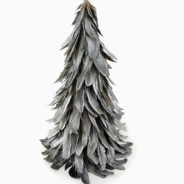 Schlappen Tree 16" Gilded with Paint Black W/Silver