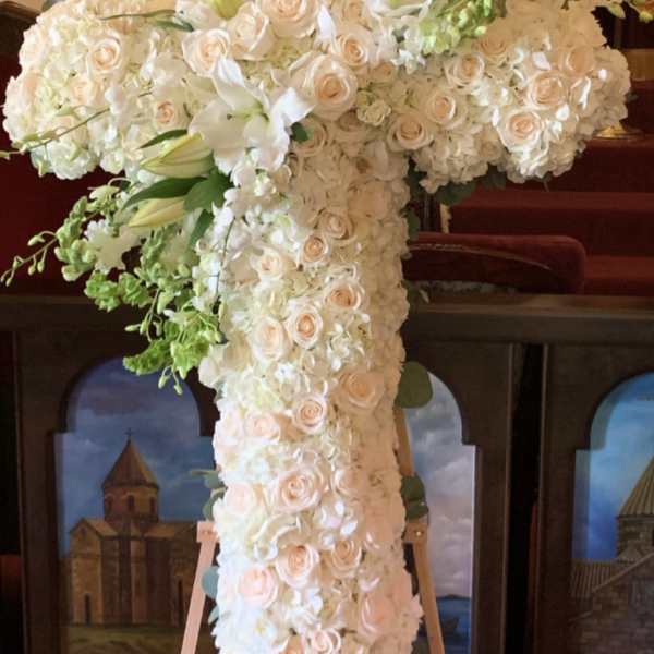 White large mixed cross