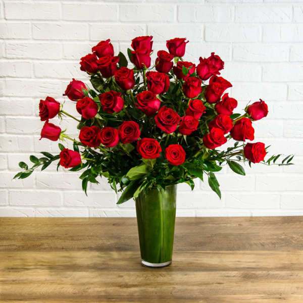 Three Dozen Roses- Red