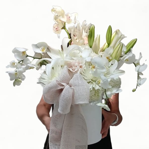 Couture White Velvet Boxed Blossoms