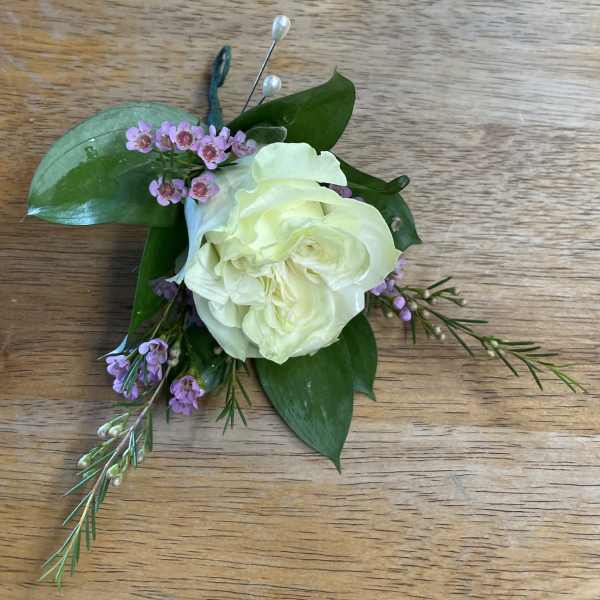 White Rose Boutonniere
