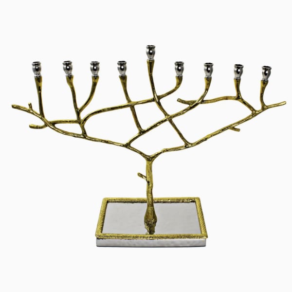 Gold/Nickel Menorah