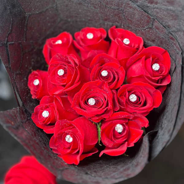Red Rose wrapped bouquet