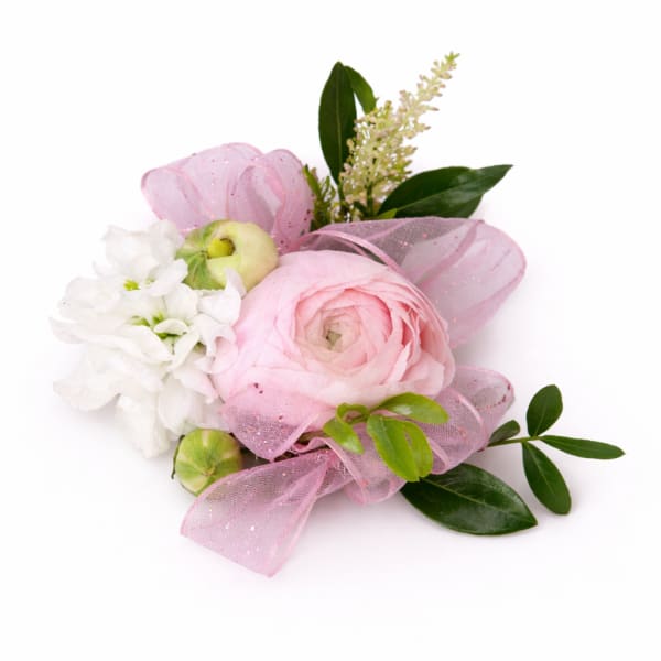 Light Pink and White Wristlet