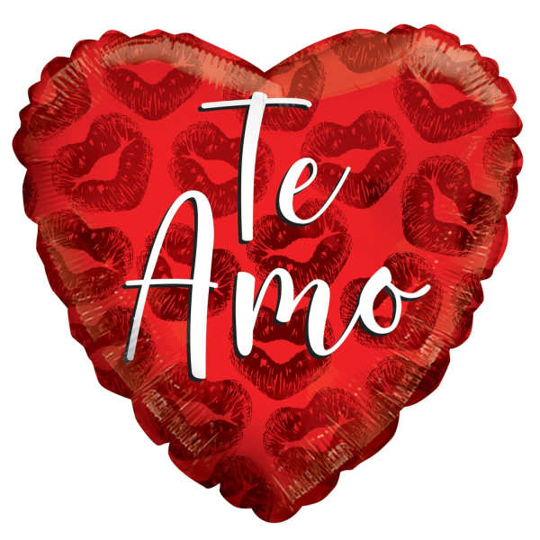 Te Amo (Spanish) - Red Kisses - Balloon