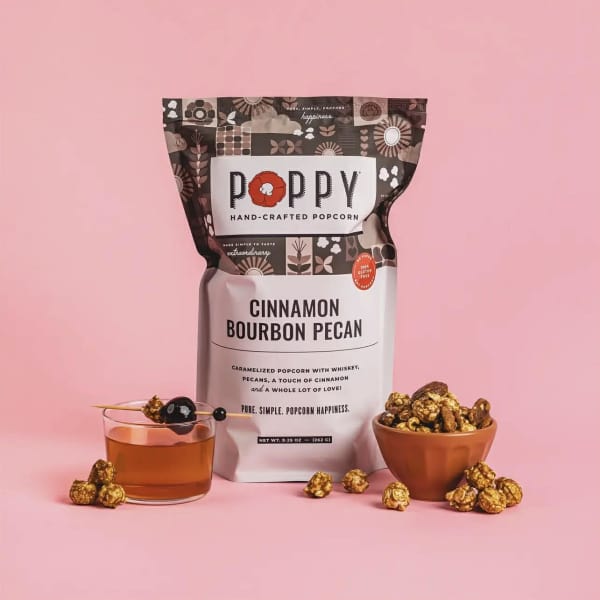Cinnamon Bourbon Pecan Poppy Popcorn