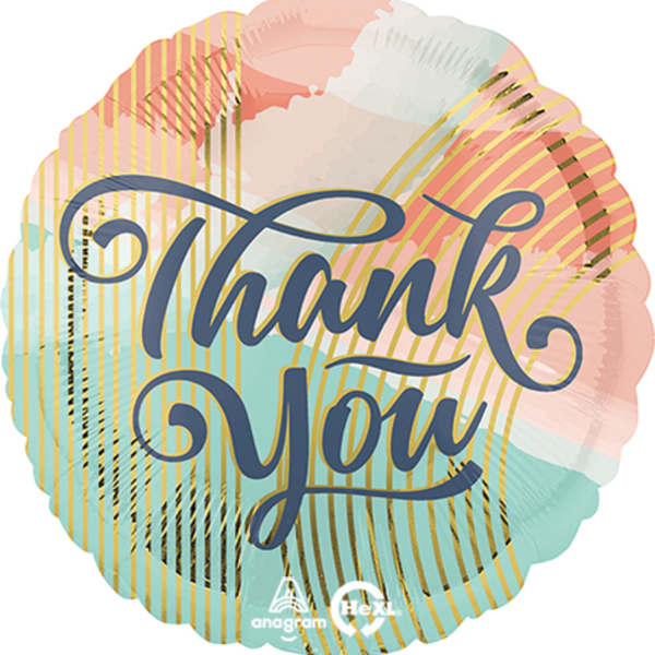 18" Pastel Clouds Thank You Mylar