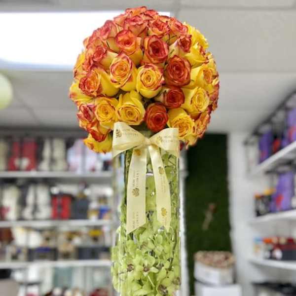 Rose Planet Tower Flower Bouquet - High Magic