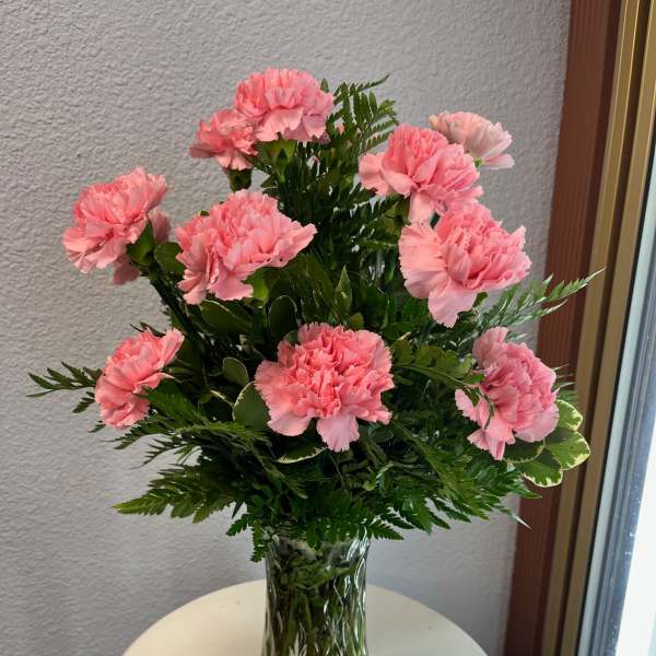 Pink Carnations (Vase Arrangement)